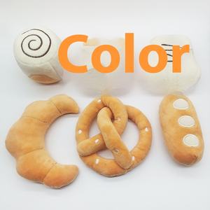 Juguete para mascotas de peluche en forma de pan crema al por mayor, juguete interactivo para masticar la dentición del gatito, juguete para gatos esponjosos - Product Image 2