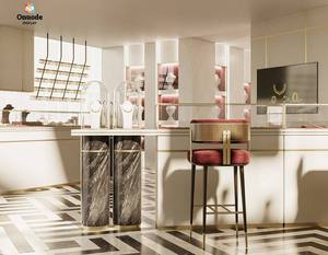เฟอร์นิเจอร์ร้านเครื่องประดับสั่งทำพิเศษ ตู้โชว์พร้อมไฟ LED ชั้นวางโชว์สินค้า โซลูชั่นการออกแบบร้านค้าครบวงจรสำหรับแหวน นาฬิกา และเครื่องประดับ - Product Image 1