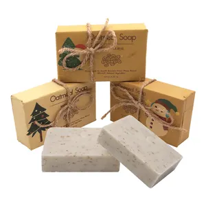 Exfoliating Moisturizing Skin Lightening Face Eco Friendly Natural Handmade Goat Milk Soap Bars Organic Oatmeal Soap