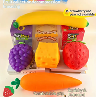 Jouet créatif en TPR souple en forme de fruits et légumes simulés, grand raisin à rebond rapide, ultra-doux, durable, anti-stress pour jeunes