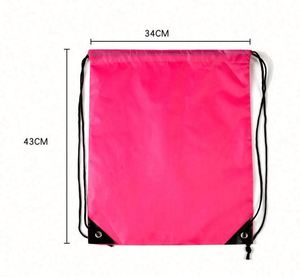 Sac à cordon en polyester 210D avec logo personnalisé, sac à dos publicitaire en tissu, sac de sport pour marathon, activités de plein air, fitness, basketball - Product Image 2