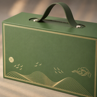 Boîte cadeau rigide en carton gris avec poignée de valise à fermeture magnétique, en forme de livre, haut de gamme, avec logo imprimé personnalisé, biodégradable et bronzé