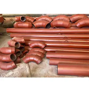 Codo de tubo resistente al desgaste de cerámica de alúmina Huazhan Ceramic 92% 95% para la industria minera