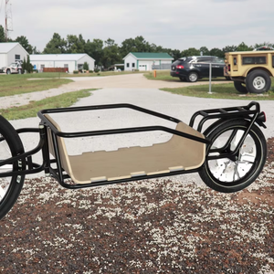 Bicicleta de Carga de Una Rueda de Polimadera de Moda, Carrito de Almacenamiento de Equipaje de Acero Negro, Remolques 8010 para Transporte en Bicicleta - Product Image 3