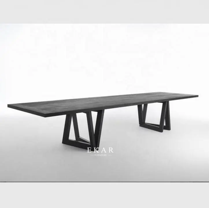 יוקרה אישית ארוך גדול מעץ סט עיצוב 2022 החדש נורדי עכשווי אוכל חדר ריהוט ישיבות שולחן