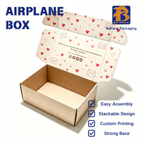 Boîte d'emballage en carton ondulé pliable sur mesure pour avion, extra robuste, avec impression de logo pour la logistique