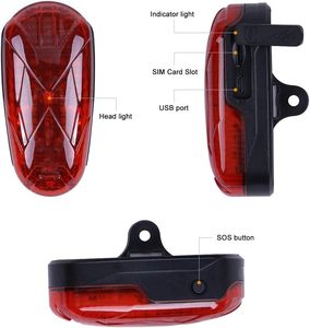 Winnes xe đạp GPS <span class=keywords><strong>Tracker</strong></span> với LED ánh sáng chống trộm thời gian thực GPS Xe Đạp <span class=keywords><strong>Tracker</strong></span> thiết bị 1800mAh không thấm nước SOS báo động GPS định vị - Product Image 6