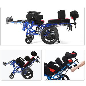 Silla para niños discapacitados de aleación de aluminio con respaldo alto, carrito para Cerebral parálisis, sillas de ruedas para bebés para niños con parálisis Cerebral - Product Image 3