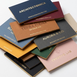 High Quality Custom Printed Art Cardboard Business <b>Cards</b> <b>Embossing</b> Letterpress Printing Custom Shape Professional Branding - Product Image 1