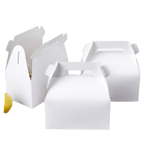 Fabrik-OEM Weiße Geschenkboxen mit Griffen aus Recyclingmaterialien & Schaumstoffeinlage für Hochzeit, Geburtstag, Babyparty - Product Image 5