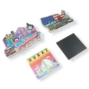 Nuevo Imán de Refrigerador con Diseño en Relieve UV y Lámina de Aluminio Plateada para Souvenirs - Product Image 2