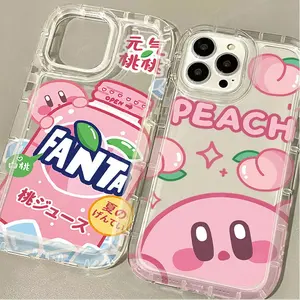 Dessin animé étoiles K-Kirby coque de téléphone en Silicone pour IPhone 15 14 13 12 11 Pro Max XR XS X 8 7 6 6S Plus SE 2020 couverture arrière antichoc