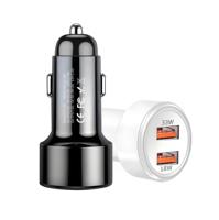 Cargador de Coche Superrápido de 51W con Doble Puerto QC4.0, Compatible con SuperCharge/Honor/VIVO FlashCharge/Mi Turbo-Charge, para Auriculares y Cámara