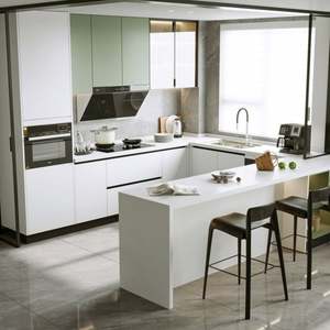 Sanpotova Melamine Wood Custom Luxury Modular Furniture Kitchen <b>Cabinets</b> - Product Image 3