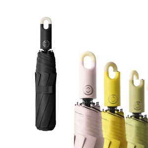 Custom Logo Business Gifts Modern Waterproof UV Protect <b>Windproof</b> Dual-Folding Fully-Automatic Straight Handle Portable <b>Umbrella</b> - Product Image 1