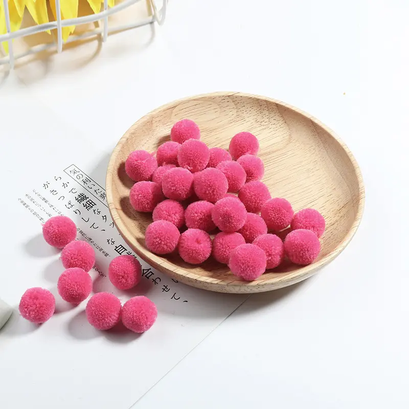 Soft Small 15mm Plush Fur Covered Ball Beads Jewelry Making Charms Gift DIY Pompom Beads Pendant For Necklace Bracelet Earring