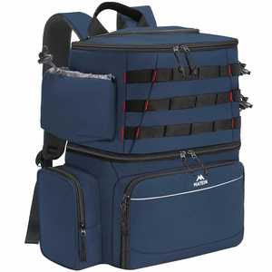 Mochila de Pesca Resistente al Agua con Compartimento Refrigerado Aislado, Almacenamiento para Alimentos y Cebo, Porta Cañas Incluidos - Product Image 1
