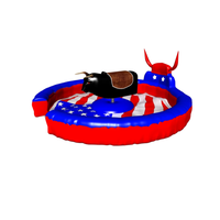 FUN BOUNCE Taureau mécanique gonflable en PVC, jeu sportif écologique