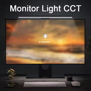 USB 전원 현대 <span class=keywords><strong>LED</strong></span> 작업 램프 디 밍이 가능한 아이 케어 전자 독서 책상 램프 알루미늄 바디 터치 사무실 컴퓨터 모니터 조명 - Product Image 3