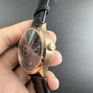 Montres IW Factory 42 mm, acier inoxydable, sans date, cadran noir, mouvement mécanique automatique 3131, boîtier argenté - Product Image 5