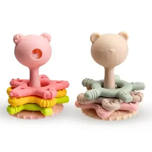 Massaggiagengive per la cura dei denti per neonati giocattoli regalo nuovo Design strumento sensoriale orso forma animale massaggiagengive