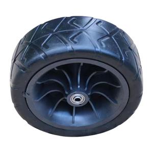Ruota sostitutiva in schiuma TPU solida da 8 pollici senza piatto per carrello da giardino per carrozze da spiaggia - Product Image 1