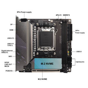 JGINYUE B650 <span class=keywords><strong>ITX</strong></span> DDR5 Mini <span class=keywords><strong>AM5</strong></span> para Placa Base Compatible con 9600X/7800X3D/7500F (Interfaz B650/<span class=keywords><strong>AM5</strong></span>) Nueva Placa Base de Escritorio SATA - Product Image 6