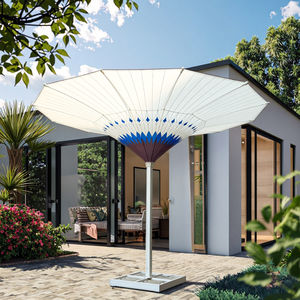 Vente en gros de <span class=keywords><strong>parasol</strong></span> LED tulipe de luxe avec base en marbre nouveau design moderne imperméable au vent pour la cour d'un hôtel mobilier de jardin - Product Image 1