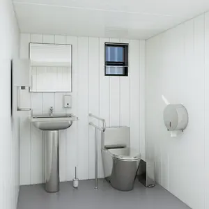 Kuge fabricante profesional modular WC Casa de contenedores móviles baño público portátil de acero inoxidable