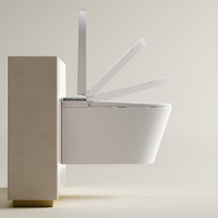Nouvelle toilette intelligente de luxe à nettoyage automatique, WC mural intelligent avec télécommande