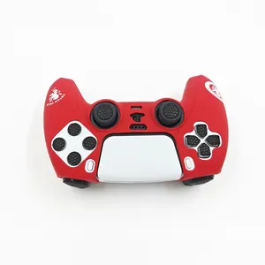 Custom Voetbalclub Ontwerp Zijdedruk Siliconen Huid Beschermende Grip Hoes Voor Playstation 5 Ps5 Dualshock Controller