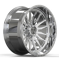 Nouvelles jantes XINLAI personnalisées en alliage d'aluminium forgé monobloc, chromées polies, à déport profond, 20-24 pouces, 6x139.7