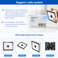 Módulo Escáner de Código de Barras QR Integrado, Lector de Códigos 1D y 2D, Motor de Escáner Mini de Montaje Fijo OEM, Interfaz USB UART RS232