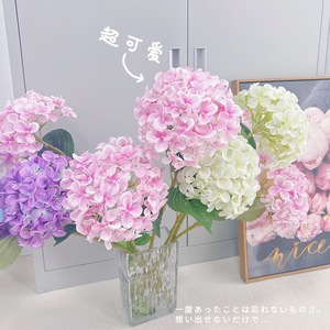 ช่อดอกไฮเดรนเยียเอลซ่า สีขาว ชมพู ฟ้า ม่วง ดอกไม้พลาสติก ดอกไม้ผ้าไหม สำหรับตกแต่งงานแต่งงาน ตกแต่งบ้าน จัดดอกไม้แบบพิมพ์ 3 มิติ - Product Image 5