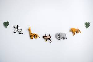 Vòng Hoa Động Vật Nỉ Băng Rôn Động Vật Rừng Rậm Cho Bé Trang Trí Chủ Đề Rừng Rậm Nhà Trẻ - Product Image 3