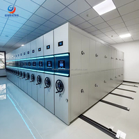 Étagères compactantes RFID à fonctionnement silencieux avec verrou électronique pour zones calmes, bureaux, design fin, aspect moderne, 12 compartiments