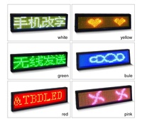 Drahtloses LED-Namensschild Wiederauf lad bares Mobiltelefon Programmier barer beweglicher Text Blinkender magnetischer Stift Abzeichen Preis Led Names Tag