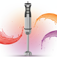 Mixeur Plongeant Électrique 1001-1500W en Acier Inoxydable avec Contrôle de Vitesse Variable en Continu, Corps Détachable en Plastique