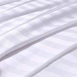 Beyaz kumaş nevresim takımı kumaş ev tekstili çizgili <span class=keywords><strong>Tc</strong></span>/pamuklu kumaş için otel yatak örtüsü - Product Image 2