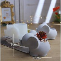 Moule en Silicone en forme d'éléphant, hibou, conque, modélisation géométrique, Pot de fleur en ciment, moule d'aromathérapie, moule en plâtre, porte-bougie