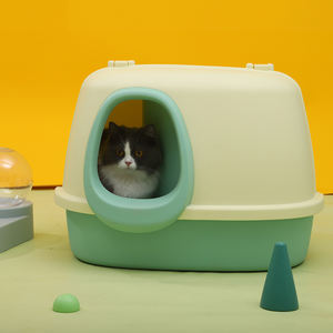 Hoopet Low MOQ Flip Open Indoor Rosa Katzenstreu Sand kästen Toilette - Product Image 6