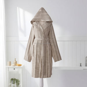 Peignoir unisexe 100% coton Best Seller Séchage rapide Vêtement de nuit d'été Tissu tissé respirant Léger Toute l'année ODM Fabriqué en Turquie - Product Image 1