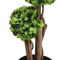 Bulbe artificiel de bois de forêt, boule d'herbe, bonsaï, plantes en pot pour décoration intérieure, maison, vente en gros