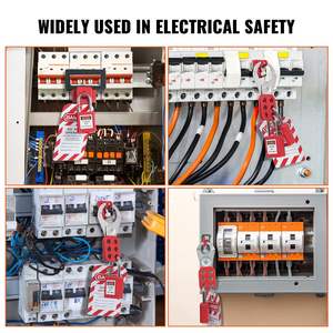 DB ขายส่ง59ชิ้นป้ายล็อคไฟฟ้าชุดกุญแจสถานีความปลอดภัยแท็ก hasps ปลั๊กผูกและล็อคแท็กสำหรับอุปกรณ์ - Product Image 6