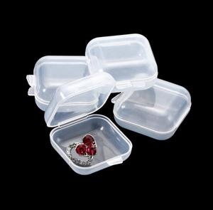 Wholesale Mini Small Square Clear Plastic <strong>Storage</strong> <strong>Box</strong> With Lid Multifunctional Jewelry Bead Necklace Organizer Boxes - Product Image 2