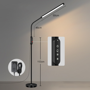 Lampe de sol LED 18W à 360 degrés réglable avec tuyau en silicone noir et blanc pour salon de beauté, outils pour les <span class=keywords><strong>cils</strong></span> - Product Image 2