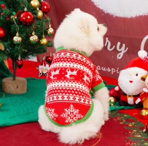 Sudadera navideña para perros, ropa cálida de lana para mascotas, traje navideño estampado para cachorros, ropa suave de invierno para perros pequeños y medianos - Product Image 3