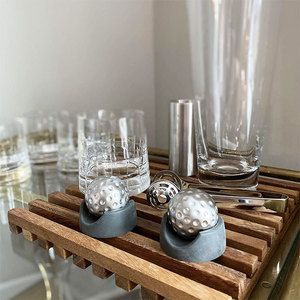 <span class=keywords><strong>Bourbon</strong></span> Vodka Whisky Balle de golf en forme de pierres de whisky écologiques en acier inoxydable 304 pour accessoires de bar et fêtes - Product Image 5
