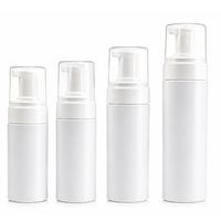Flacon pompe portable en mousse blanche PET pour soins de la peau, personnalisable avec impression sérigraphique