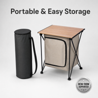 Table de rangement pliable portable pour le camping, en aluminium, moderne, avec organisateur de cuisine en tissu Oxford, pour pique-nique, barbecue, voyage, équipement familial en plein air